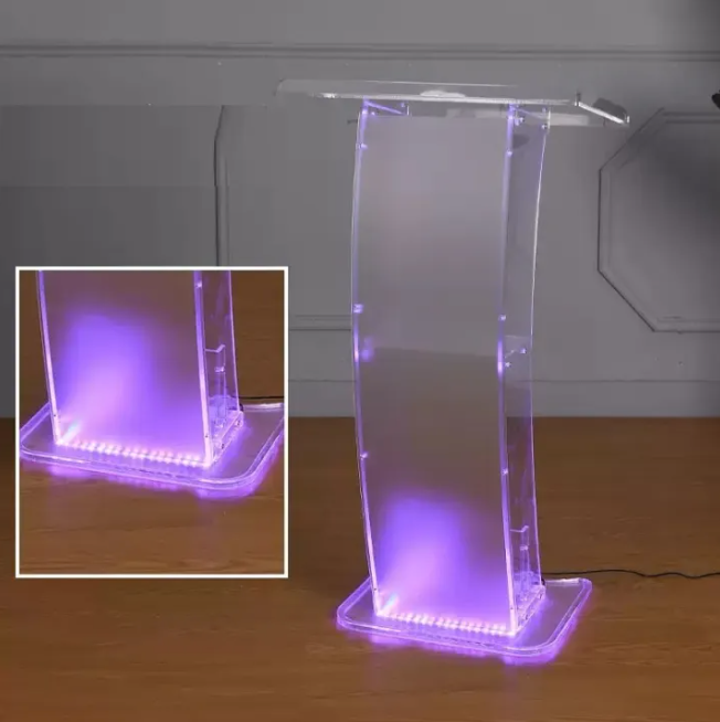 ACRYLIC ROSTRUM WITH LED LIGHT