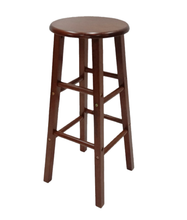 Load image into Gallery viewer, WOOD HIGH ROUND STOOL | DIRTY OAK
