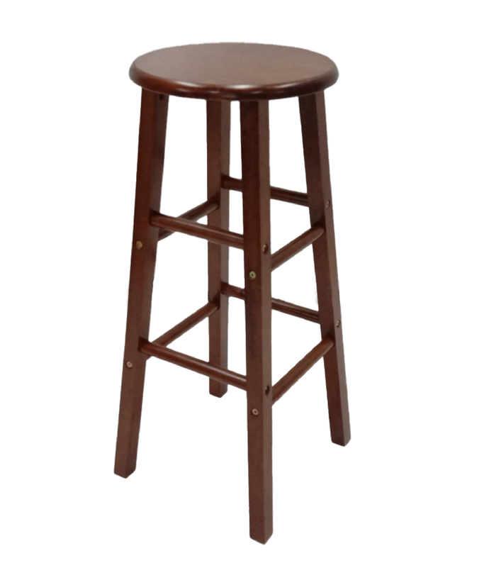 WOOD HIGH ROUND STOOL | DIRTY OAK