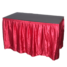 Load image into Gallery viewer, BANQUET TABLE WITH CLOTH OR SKIRTING | RECTANGLE (2&#39; X 4&#39;)
