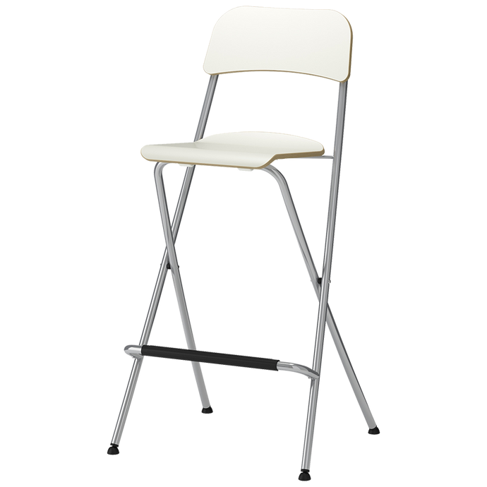 FOLDABLE BAR STOOL (WHITE)