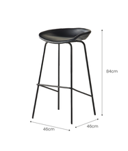 Load image into Gallery viewer, Nordic Barstool | High Stool | Saddle Leather (Black)
